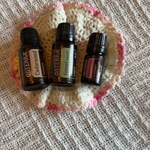 doTERRA Essential Oil Trio - Cedarwood, Fennel, Palmarosa - Brown Bottles